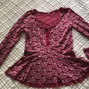 Free people lace blouse
